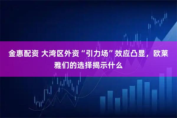 金惠配资 大湾区外资“引力场”效应凸显，欧莱雅们的选择揭示什么
