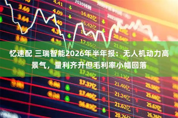 忆速配 三瑞智能2026年半年报:无人机动力高景气,量利齐升但毛利率小幅回落