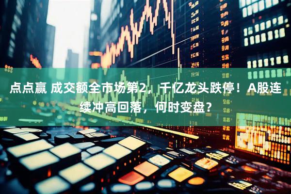 点点赢 成交额全市场第2，千亿龙头跌停！A股连续冲高回落，何时变盘？